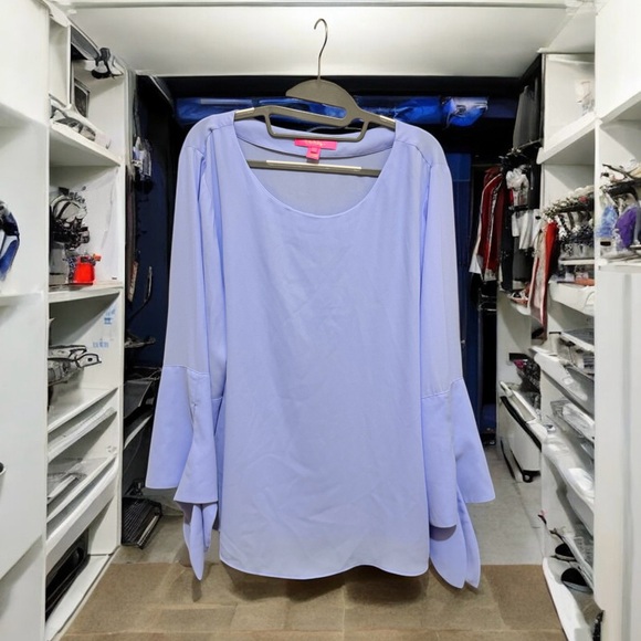 Lily Pulitzer Langston Top Periwinkle XL - Picture 4 of 11